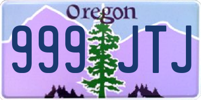 OR license plate 999JTJ