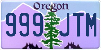 OR license plate 999JTM