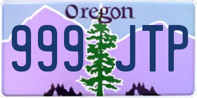 OR license plate 999JTP