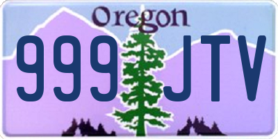 OR license plate 999JTV