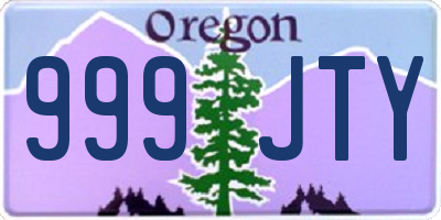 OR license plate 999JTY