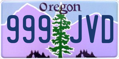 OR license plate 999JVD