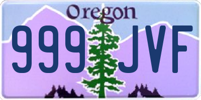 OR license plate 999JVF