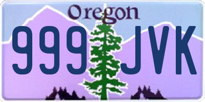 OR license plate 999JVK