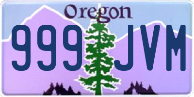 OR license plate 999JVM