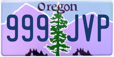 OR license plate 999JVP