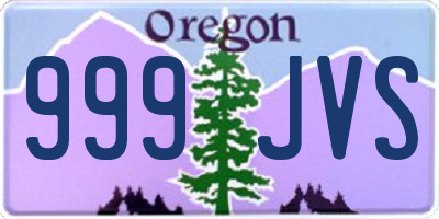 OR license plate 999JVS