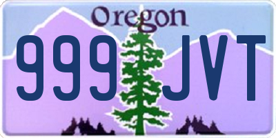 OR license plate 999JVT