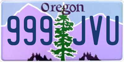 OR license plate 999JVU