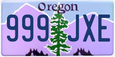 OR license plate 999JXE