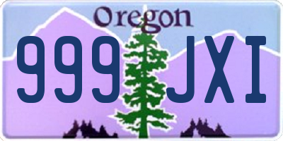 OR license plate 999JXI