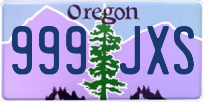 OR license plate 999JXS