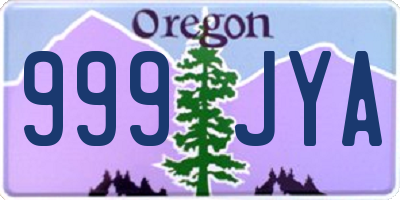 OR license plate 999JYA