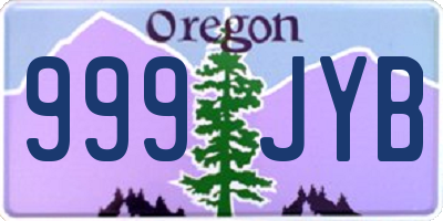 OR license plate 999JYB