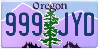 OR license plate 999JYD