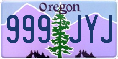 OR license plate 999JYJ