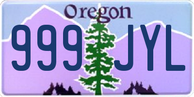 OR license plate 999JYL