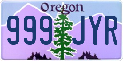 OR license plate 999JYR