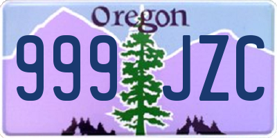 OR license plate 999JZC