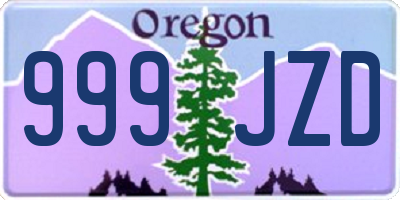 OR license plate 999JZD