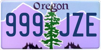 OR license plate 999JZE