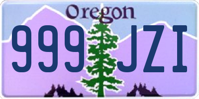 OR license plate 999JZI