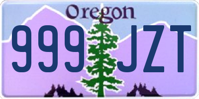 OR license plate 999JZT