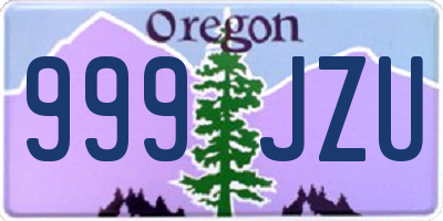 OR license plate 999JZU