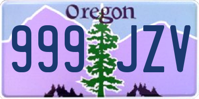 OR license plate 999JZV