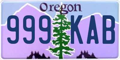 OR license plate 999KAB