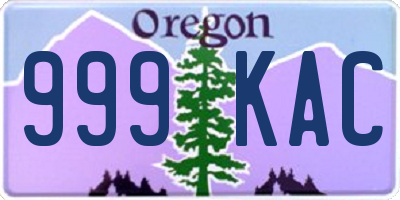 OR license plate 999KAC