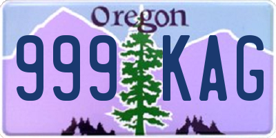 OR license plate 999KAG