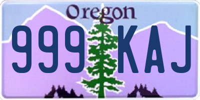 OR license plate 999KAJ