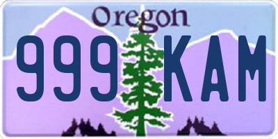 OR license plate 999KAM