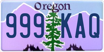 OR license plate 999KAQ