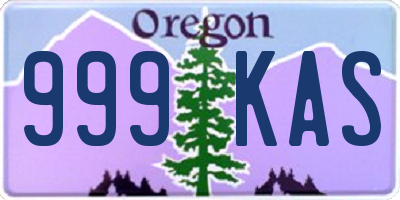 OR license plate 999KAS