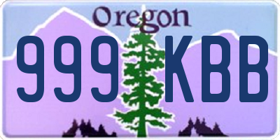 OR license plate 999KBB