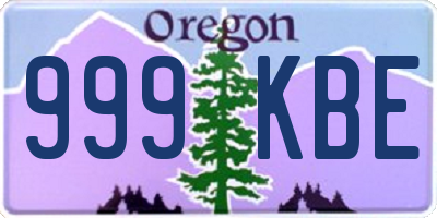 OR license plate 999KBE