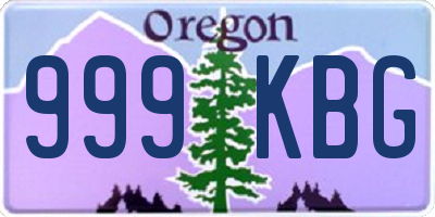 OR license plate 999KBG