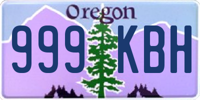 OR license plate 999KBH