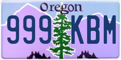 OR license plate 999KBM