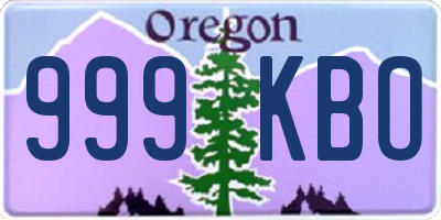 OR license plate 999KBO