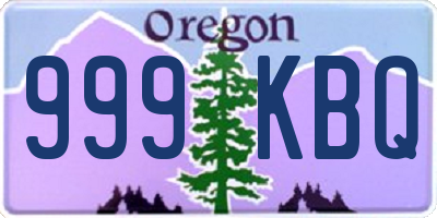 OR license plate 999KBQ