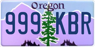 OR license plate 999KBR