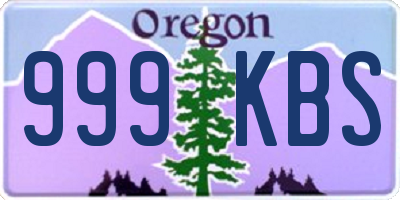 OR license plate 999KBS