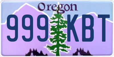 OR license plate 999KBT