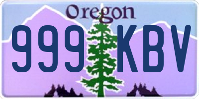 OR license plate 999KBV