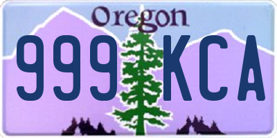 OR license plate 999KCA