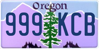 OR license plate 999KCB