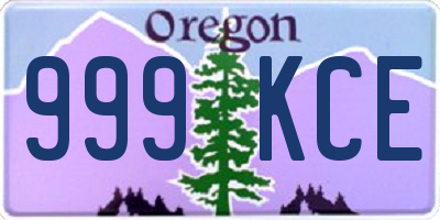 OR license plate 999KCE